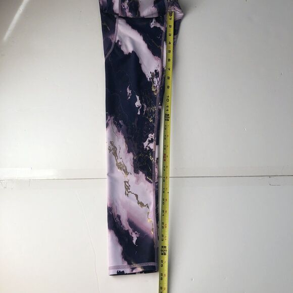 Old Navy Active Girls High Rise Powersoft Purple Pink Gold Marble Large 10/12 - Picture 8 of 13